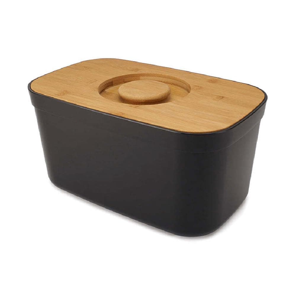 Joseph JosephBread Bin with Removable Bamboo Chopping Board Lid - Black, 8
