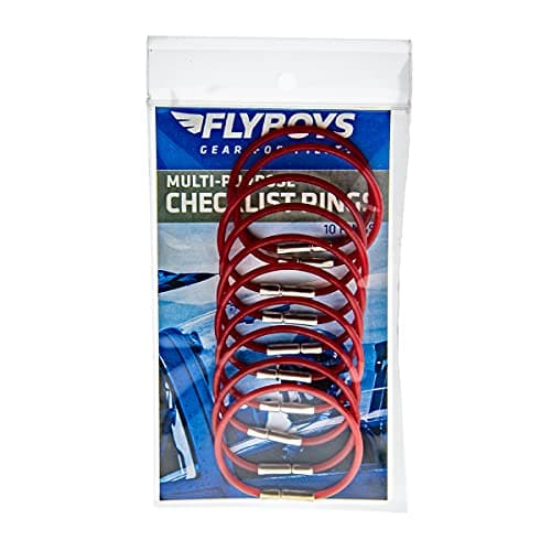 FLYBOYS Checklist Rings - 10 Pack (1.75 in Diameter) (Red)