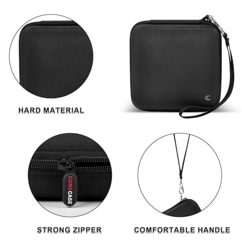 COMECASE Hard Drive Case for Elements WD My Passport Canvio Basics Seagate Backup Plus Slim Expansion 1TB 2TB 3TB 4TB, Portable External Hard Drive Carrying Case Holds 2 Pack - Black