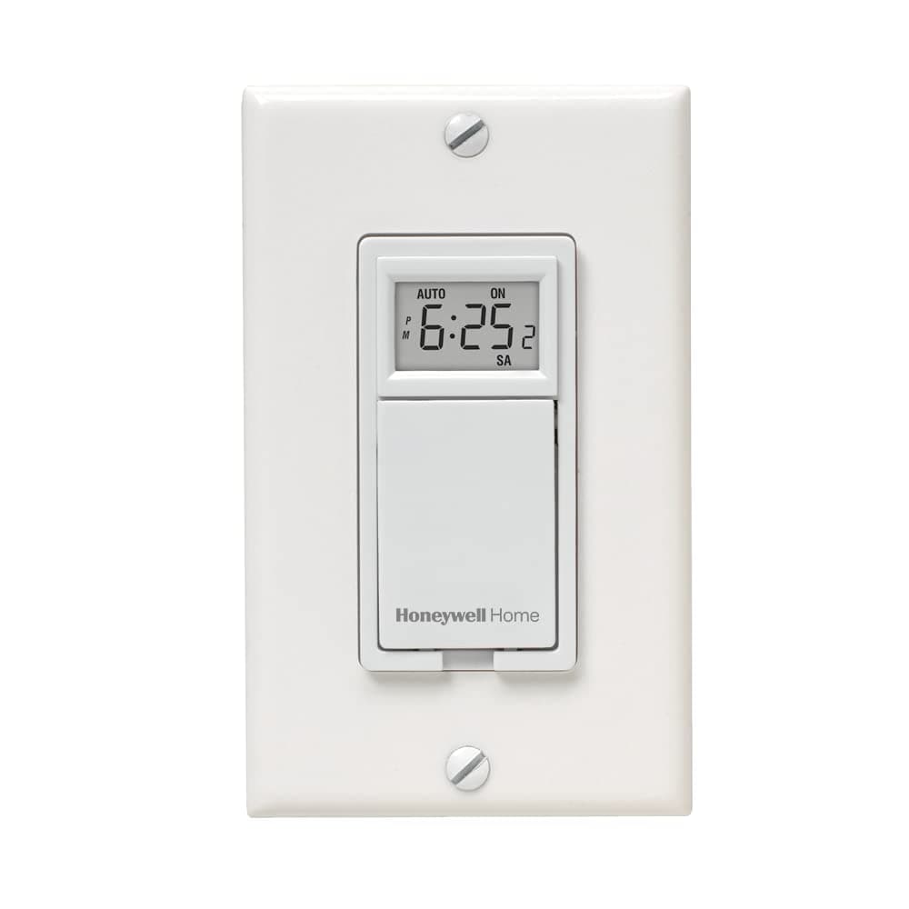 Honeywell Home RPLS530A 7 Day Programmable Light Switch, White (Requires 40 W Minimum) , 1 Pack