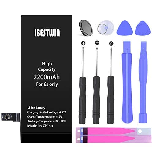 Battery for iPhone 6s, IBESTWIN 2200mAh Battery Replacement Kit for iPhone 6s with Full Remove Tool Kit and Instruction High Capacity(Only for IP 6s)- 3 Years Warranty