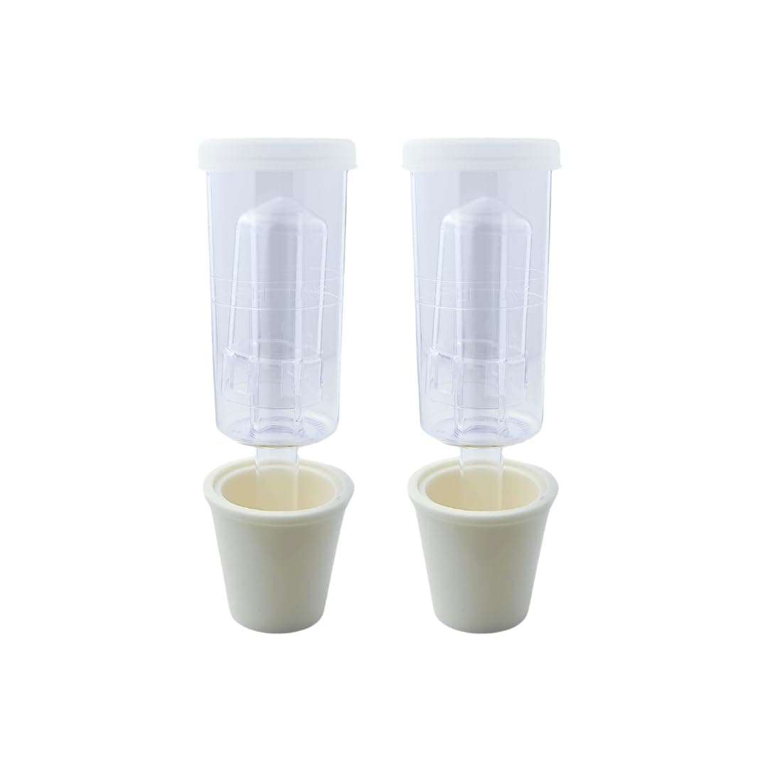 FastRack 3-Piece Airlock Set for Fermentation (Set of 2) | Includes Transparent Airlocks and Drilled Rubber Stoppers – Hydrolocks for Fermenting Beer, Wine, Mead, and More | Fits Carboys & Fermenters