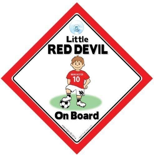 Little Red Devil On Board, Red Devil Car Sign, Football Car Sign, Soccer Car Sign, Baby On Board Sign Football Style, Baby On Board, Soccer Sign, Football Sign