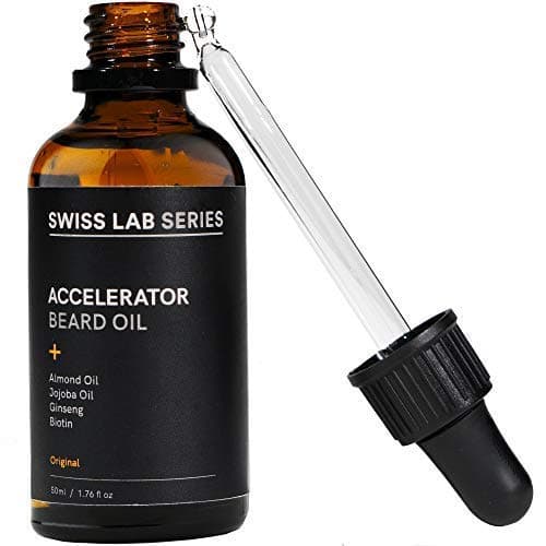 Want a Thicker Softer Beard? Beard Oil for Men from Swiss Lab Series - Beard Moisturiser Oil with Biotin, for Stronger, Fuller Healthier Beard Growth 50 milliliters Packaging May Vary