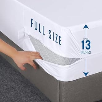 Utopia Bedding Zippered Mattress Encasement, Six-Sided Absorbent Cover, Waterproof Protector, Bed Bug & Dust Mite Proof (Full)