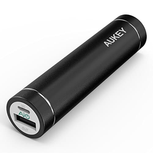 [Upgraded Version] Mini 5000mAh Lipstick-Sized Portable Charger External Battery Power Bank with AIPower Technology for iPhone, Samsung, GoPro and More (Black)