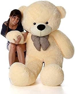 Cute Soft Stuffed Teddy Bear|Plushed Huggable Toys for Home Decorations/Kids/Gifts (Cream,6ft)