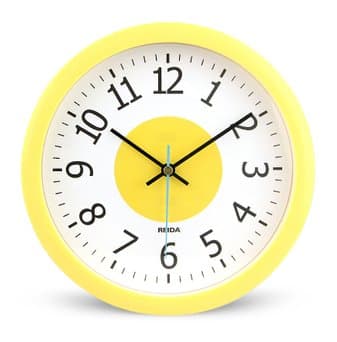 Round 8-inch Quiet Wall Clock - Lemon Zest