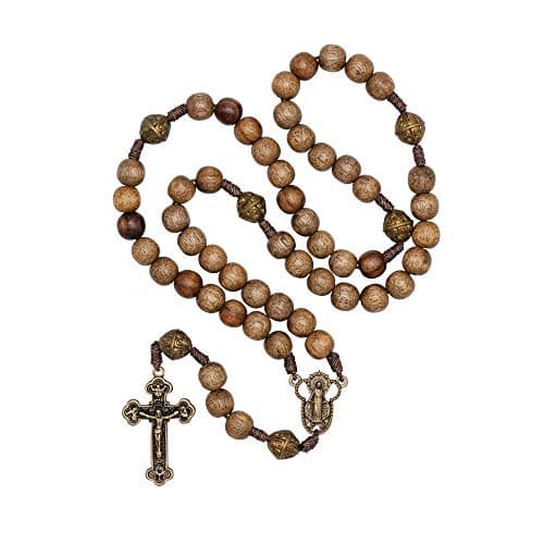 Intercession Our Father Sacred Handmade Solid Wood Rosary