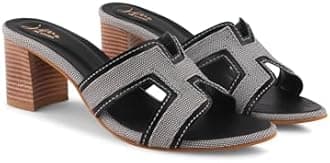 JM LOOKS Women’s Open-Toe Block Heel Sandals Stylish Design with Comfortable Cushioned Sole