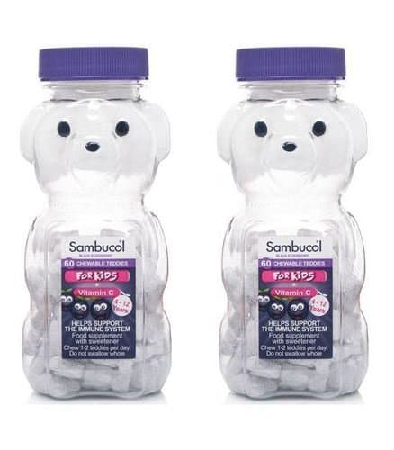 2 Pack Sambucol Teddies for Kids