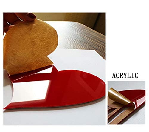 3D Tree Wall Stickers - Family Tree Wall Decor Black Trunk Picture Frame DIY Photo Frame Decals Family Frames Living Room (Red, XX-Large)