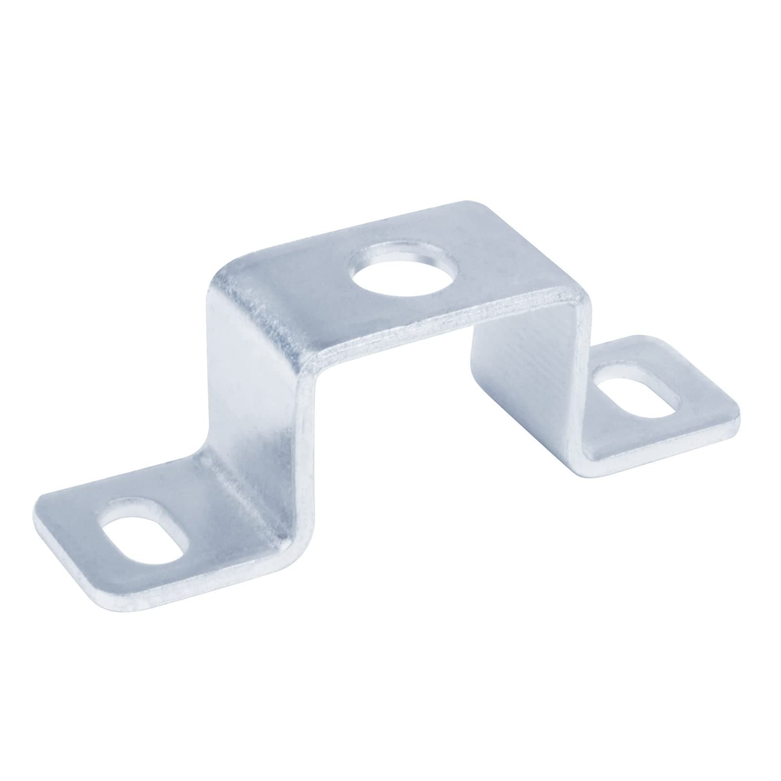 10 Pack 3 Hole Steel Cable Tray Supports, U Shape Ceiling Mounting Stand Off Brackets Fit 5/8" Threaded Rod, Hanging Bracket with Slot, Thickness 3.8mm