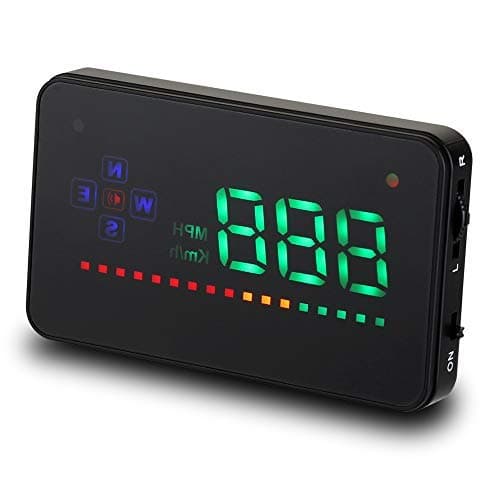 DODORO 3.5 Inch Head-Up Display,LED Speedometer, Color Projection, Speed Warning, A2 ECU, Powered By USB Port Or Cigarette Lighter,No OBD/OBD2 Restriction, Compatible With All Cars and Trucks
