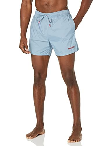 HUGO Mens Reversed Logo Swim Trunks