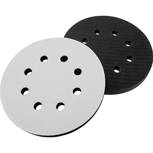 M-jump2 Pack 5 Inch 8 Holes Sponge Cushion Buffer Orbital Sander Foam Pad Backing Pad - Hook and Loop Soft Interface Pads for Automobile Metal Polishing