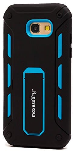 Galaxy A5 2017 Case, Maxessory Blue Tanker Heavy-Duty Full Body Cover Dual-Layer Drop-Proof Rubber Impact Cover Shock-Proof Protector w/Kickstand Shell