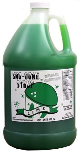 Concession Express Snow Cone Syrup 1 Gallon (Lime)