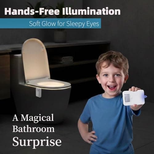 Chunace Toilet Night Lights 3 Pack, Motion Sensor Activated LED 16 Color Glow Bowl Lamp for Bathroom Decor, Cool Fun Room Housewarming Gadgets Gift for Dad, Men, Kids (Battery Not Included)