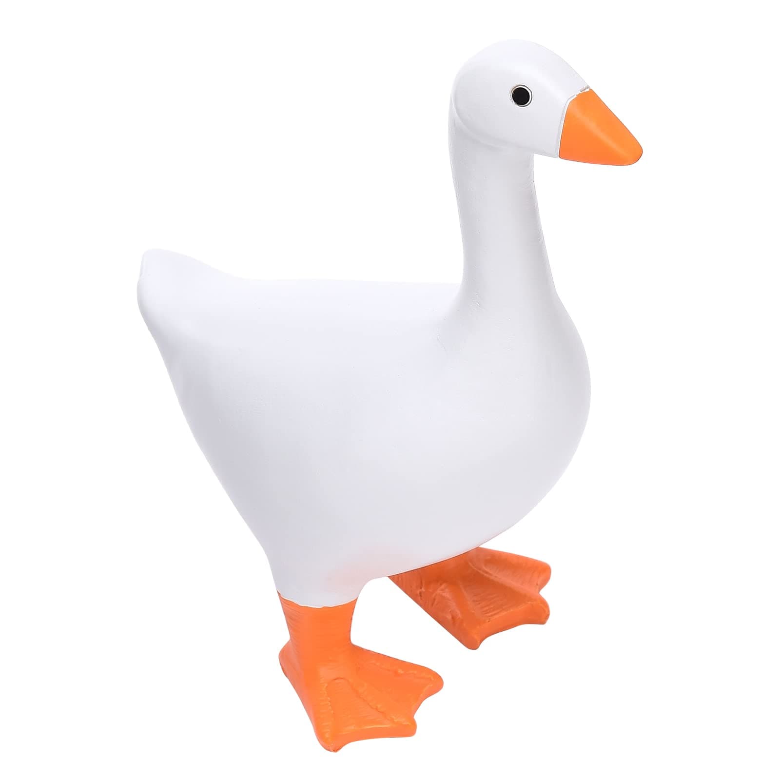 ZEARLY Magnetic Key Holder - Duck Shape Key Hook, Creative Key Rack, Decorative Key Stand, Simulation Duck Figurine, Home Office Artificial Duck Adornment, Orange, 15CM