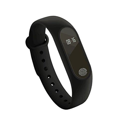 M2 Fitness Tracker, CHILAN HD Display and Touch Screen Control, Heart Rate Monitor Activity Tracker Smart Wristband Bracelet (Black)