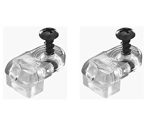 Glass Retainer Clip, Clear Plastic - 3/16" Offset - 100 Pcs (2PACK)