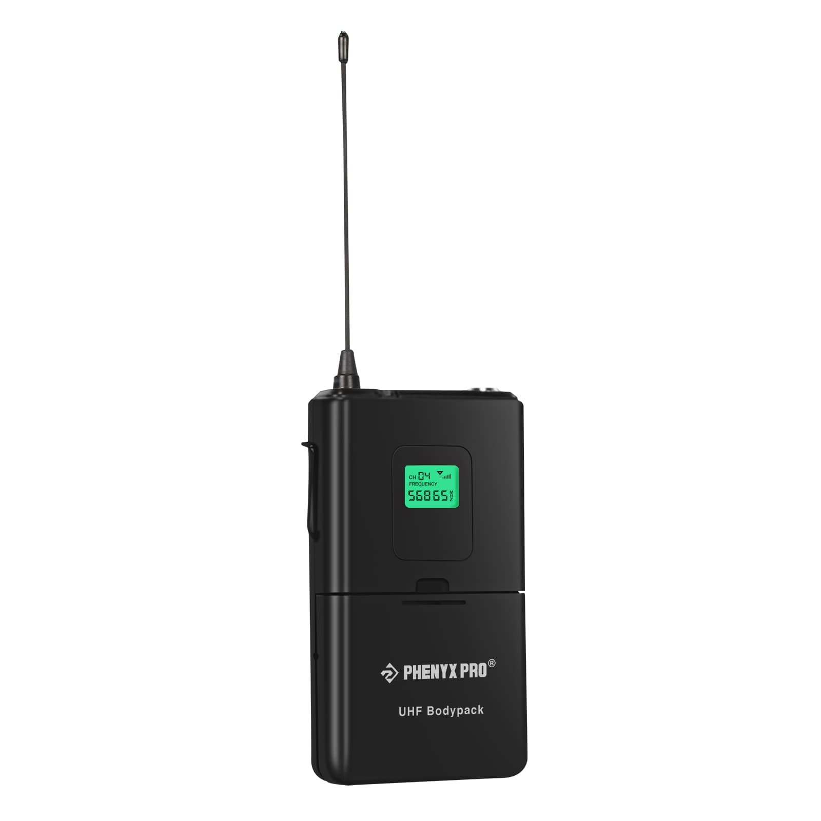 Wireless Bodypack Transmitter, 568.65MHz UHF Cardioid Pattern Wireless BodyPack Microphone, Fixed Frequency, 260 FT Range, for PTU-5000/PTU-4000 Series (PWB-5-568.65)