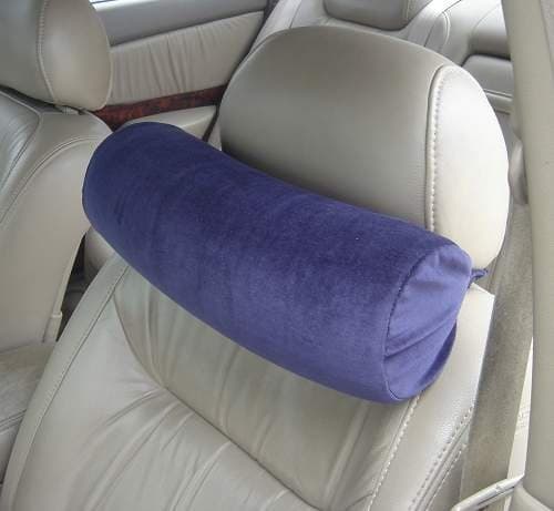 Memory Foam Car Neck Pillow With Headrest Strap (NAVY)