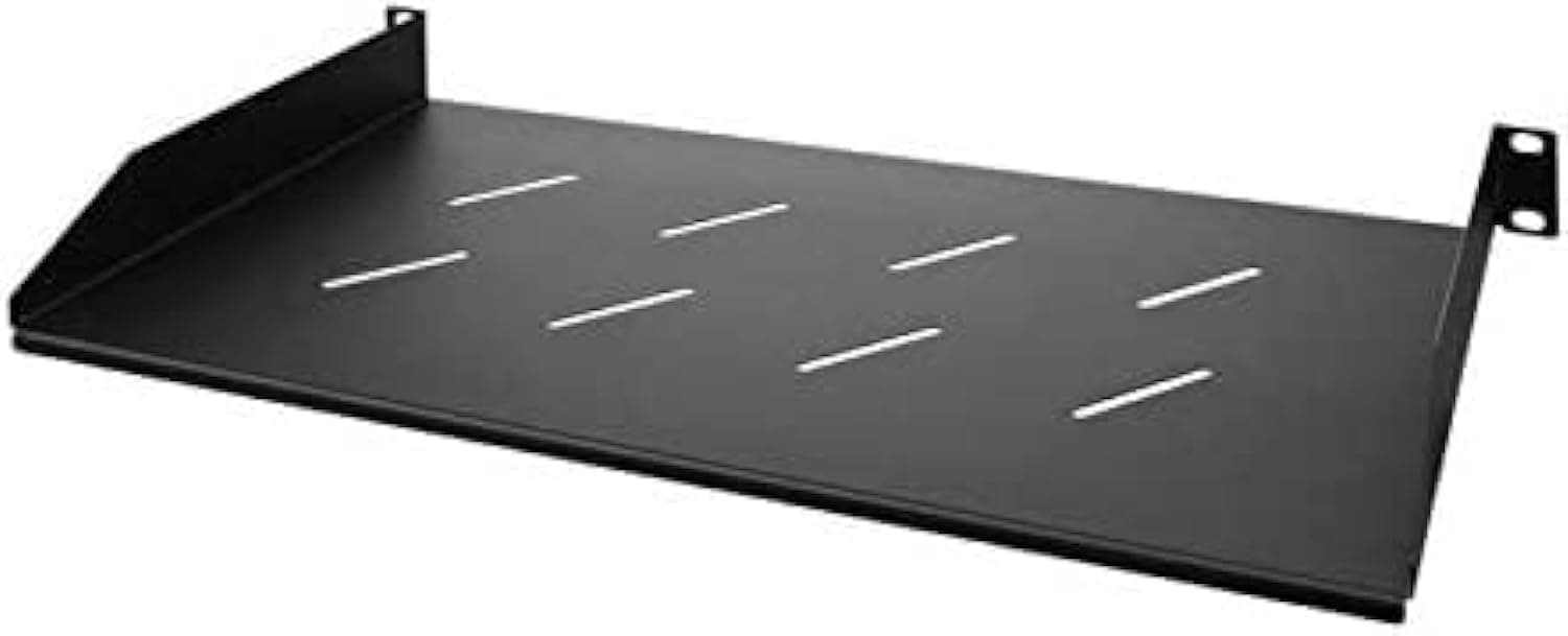 1U Rack Mount Shelf 10" Deep - Durable and Heavy Duty Steel - Network Rack Shelf Universal