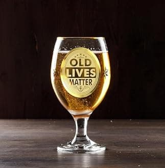 CROWNLY CRYSTAL® Gifts for Older Men Personalized Unique Birthday and Christmas Beer Glass