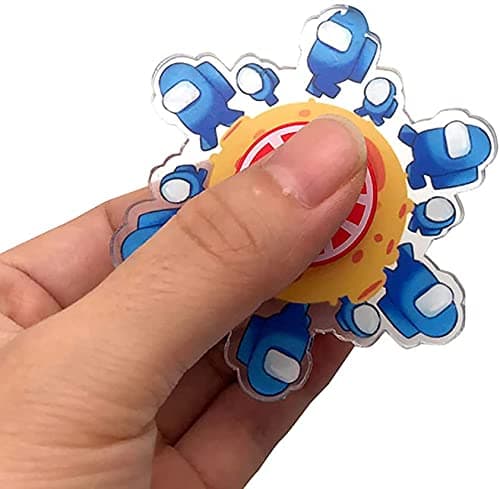 Push Pooping Fidget Spinners Pack , Simple Dimple Fidget Toys ADHD Anxiety Hand Spinners Toys Stress Relief Reducer Spins Office and Desk Toys for Kids Adults (B1 - RUNING WOLF)