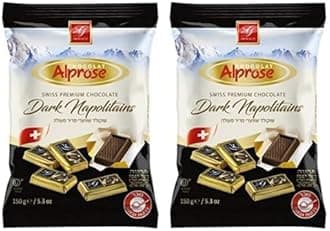 Alprose Napolitan Dark Chocolate Bag - Kosher Swiss Choolate - x 2 bags of 150g (2 pack)