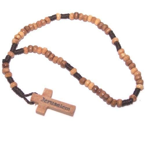 Top quality mini-beads olive wood threaded mini Rosary ( 4mm beads - 7 inches...
