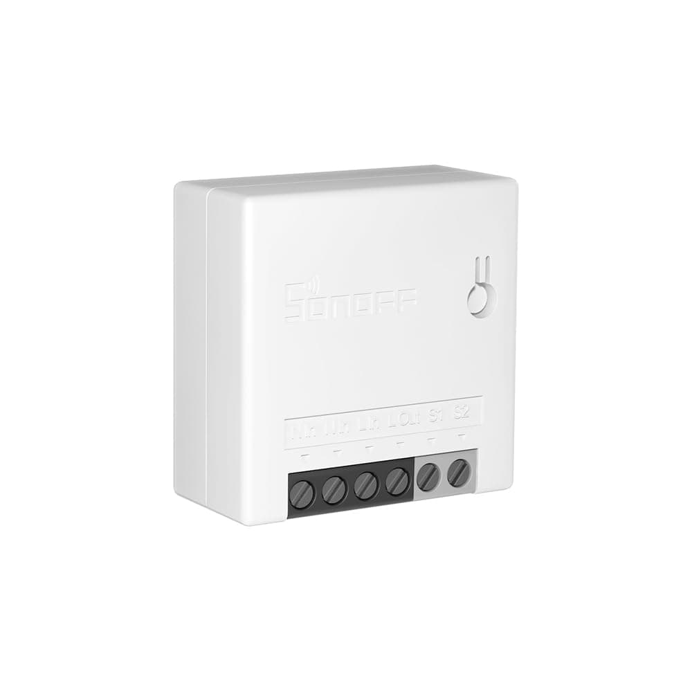 SONOFFMINIR2 WiFi Smart Relay Switch, 2 Way Smart Wall Light Switch, 10A/2200W, Works with Alexa/Google Home, APP Remote/Voice Control, Timer Function, Support LAN Control, No Hub Required