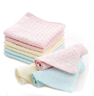 ELEG & STILANCE Cotton Handkerchiefs | Face Towels | Hand Towel | Rumals for Women | Extra Soft & Super Absorbent | Set of 12 (11" x 11") | Casual Style, Multicolored
