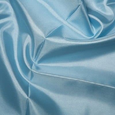 1 Metre x Silk Lining Plain Coloured Habotai Polyester Fabric Material 145cm (57") Wide (Powder Blue)