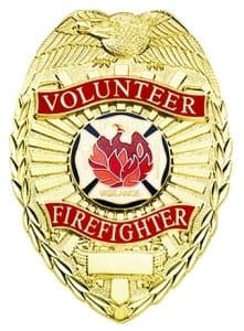 Volunteer Firefighter - Oval W/scramble (GOLD)