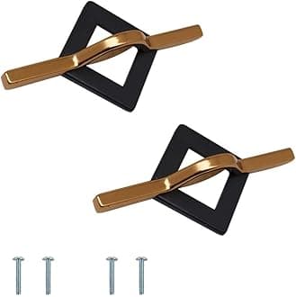 VOLO Rose Gold/Black Cabinet Knob/Wardrobe Door Knobs/Cupboard Drawer Pull Handle/Kitchen Drawer Kno(Knob_S-167_Rose Gold, 2 Pcs)