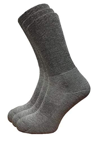 Chaffree Mid Calf Socks, Sweat and Chafing Control, 76% Coolmax, Standard Fit, Full Light Rib Elastic Support, Flat Toe Seam, Cushioned Sole, 3 Pairs