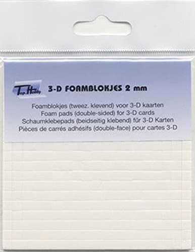 5 Sheets Two-Sided Adhesive Foam Pads - 2mm Thick - 5x5mm Pads - Total 2000 Pcs