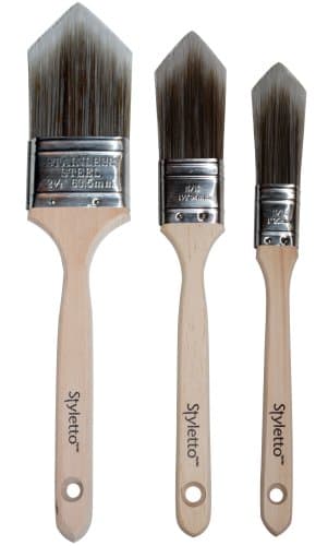 Styletto 00046 Precision Brushes for Trimming and Edging, Set of 3