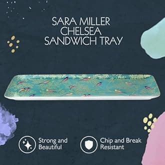 Portmeirion Home & Gifts SMCG78970-XG Sandwich Tray-Green Single, Turquoise