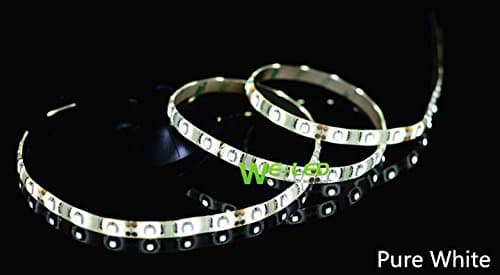 ATTYOU™ 30-200cm LED Strip Light DC Cable With Battery Box Chasing Bike Bicycle Cupboard (Pure White, 30CM)