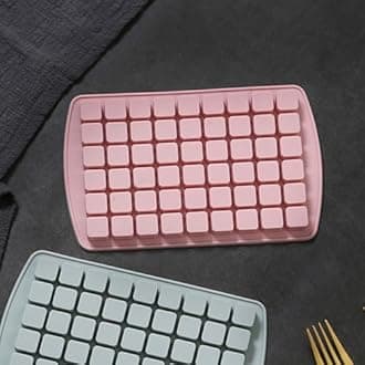 Verdental 108 Cavity Chocolate & Candy Molds, Non-Stick Small Square Silicone Mold for Baking, Gummies, Ice Cubes, Caramel, Ganache, Treats (2 Pack, Pink)