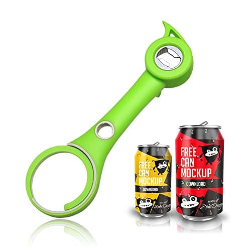 Bottle opener, 5-in-1 multi-function kitchen bottle opener