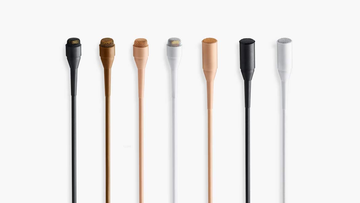 4061-OL-C-B00 d:screet 4061 Omnidirectional Lavalier Microphone, Loud SPL, Black, MicroDot Connector