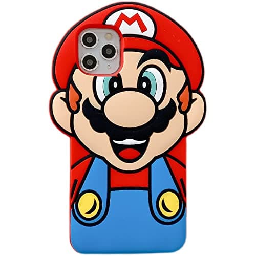 C CASESOPHY Cute Case for Apple iPhone X XS iPhoneX iPhoneXS Super Mario Bro. Brothers Game Red Color Soft Silicone 3D Cartoon Protective Shockproof Fun Cool Girls Kids Teens Boys Son Men Guys
