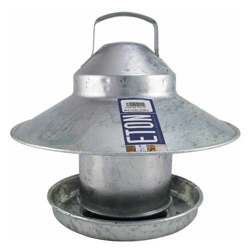 Eton Poultry Galvanised Covered Feeder, Small, 2.2 Kg