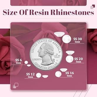 1200PCS 6mm Resin Rhinestones in Bulk (White), Bedazzling Flatback Crystals for Crafts DIY Nail Decoration, Gems Charms for Tumbler Shoes Clothing Fabric with Pickup Pen and Tweezers