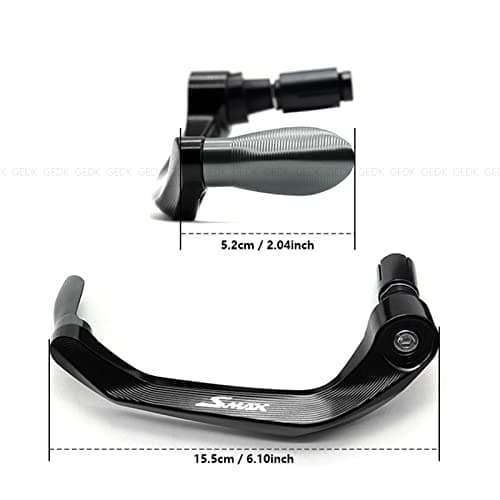 for A┐EROX Force SMAX 155 Fall Protection Device Accessories Universal Motorcycle Scooter 22mm Handlebar End Handguard Bow (Color : Silver, Size : AEROX)